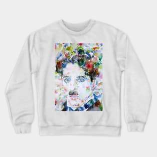 CHARLIE CHAPLIN watercolor portrait .11 Crewneck Sweatshirt